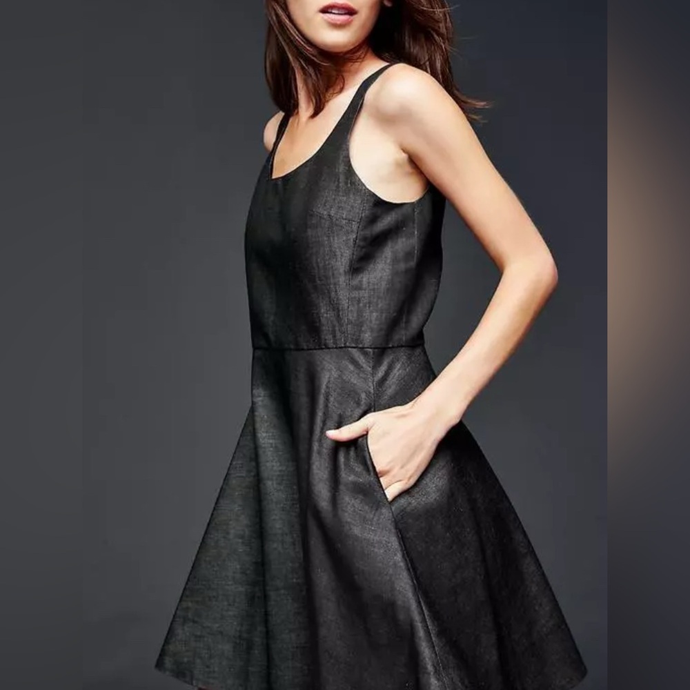 🖤 GAP linen/cotton blend denim chambray dress